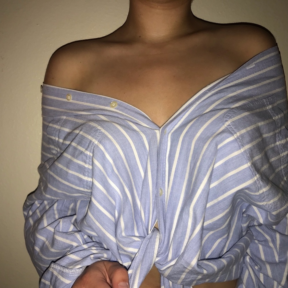 Button-up striped shirt